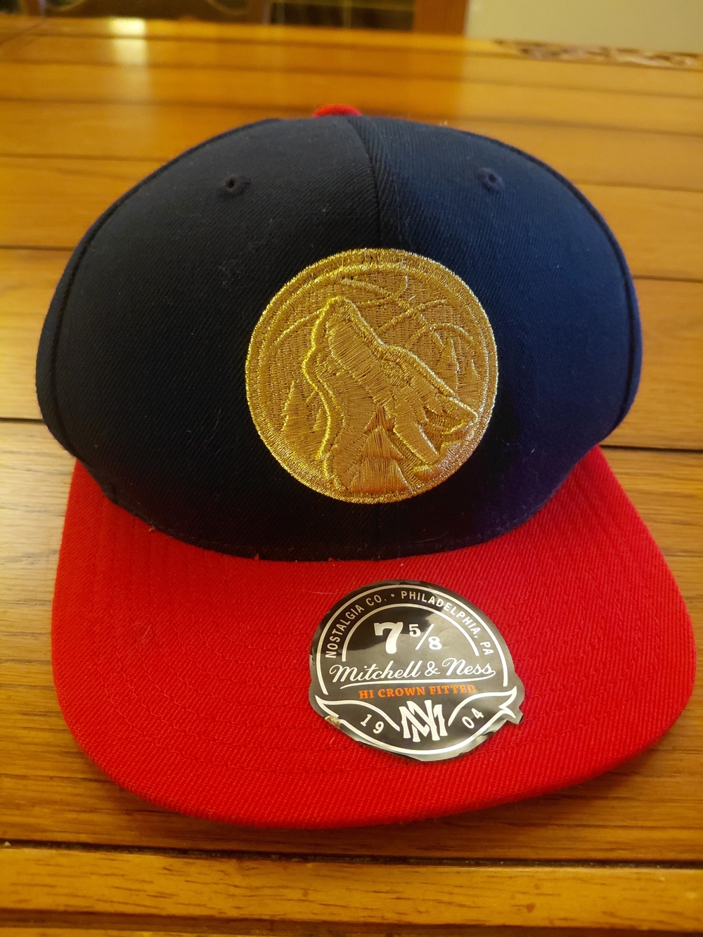 Mitchell & Ness Minnesota Timberwolves Hi Crown Fitted Hat Size 7 5/8